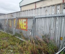 Large metal gates.