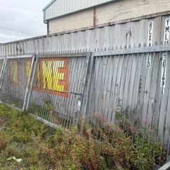 Large metal gates.