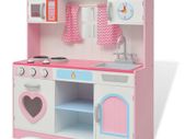 Toy Kitchen Wood 82x30x100 cm Pink and White