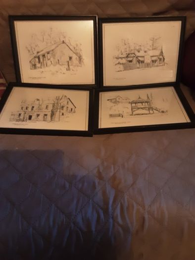 four Australian ink sketches,