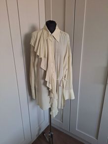Shirt with front frill from Mango