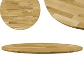 Table Top Solid Oak Wood Round 23 mm 900 mm