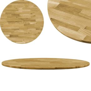 Table Top Solid Oak Wood Round 23 mm 900 mm