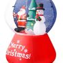 Inflatable Christmas Snow Globe - Outdoor/Indoor Bright LED Light Up Porch Decoration - Built in Air Compressor - Pegs Included for Garden Use 150cm Image 2