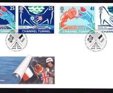 1994 Great Britain Channel Tunnel Royal Mail Addressed Commemorative Stamp First Day Cover (FDC)