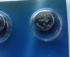 LR43 button cell battery - Free shipment