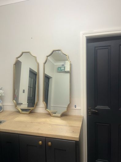Antique brass style mirrors