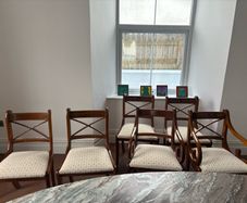 Antique 19th Century set of 6 Sheraton Mahogany Dining chairs