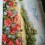Stunning Handmade Cross Stitch Embroidery - Garden flowers Image 3