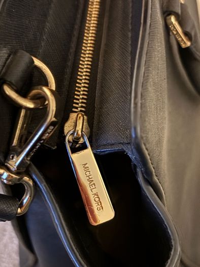 Michael Kors Selma Black Leather Satchel Bag