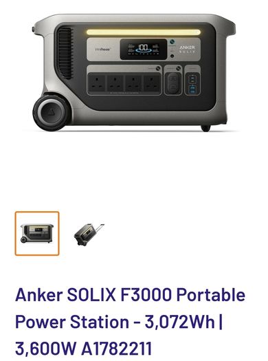 Anker Solix f3000 Battery power station