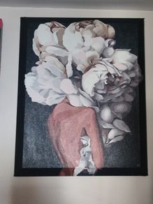 Framed painting for sale. Hand-painted.