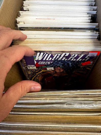 Image Long Comic Box w 275 comics for Sale