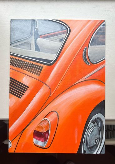 Original acrylic painting on canvas board