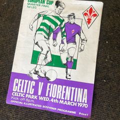 Rare 1970 Celtic v Fiorentina European Cup Quarter Final Programme 1st Leg Celtic Park