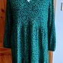 Bnwts Dunnes Green and black floral midi dress size M 12/14 Image 6