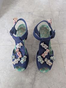 Irregular choice blue teddy bear shoes