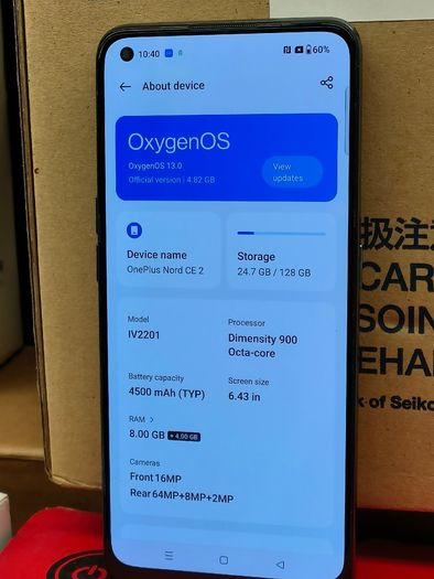 OnePlus Nord CE 2 5G - 8GB RAM 128GB Dual Sim/ SIM-Free Smartphone with 64 MP AI Triple Camera and 65 W Quick Charge - Grey Mirror