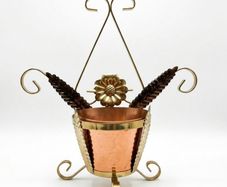Vintage brass and copper  planter
