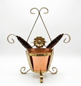 Vintage brass and copper  planter