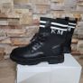 Brand New Ladies Black Ankle Boots With Letter Print, size 39 Image 3