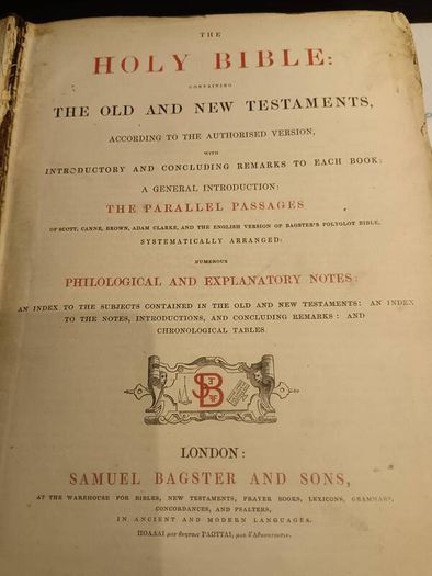 1846 Rare Miniature Quarto Bible