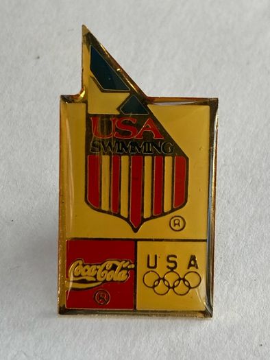 Coca Cola USA Swimming Team Olympic pin
