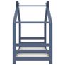 Kids Bed Frame Grey Solid Pine Wood 70x140 cm Image 3