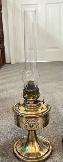 Vintage Brass Oil Lamp