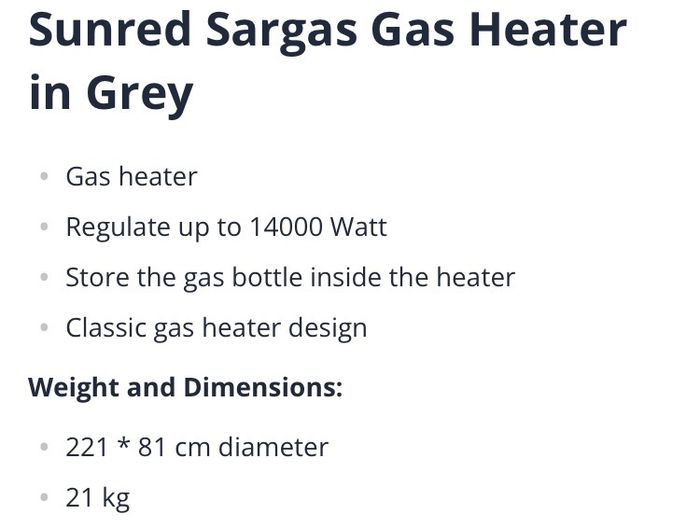 Outdoor gas heater