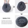 Calming Donut Dog Bed for Medium Small Dogs Cats, Fluffy Anti Anxiety Dog Beds Washable Puppy Bed Non-Slip Plush Cuddler Warming Round Faux Fur Pet Bed MULTIPLE SIZES AVAILABLE Image 5