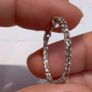Natural Diamond Loop Earrings Image 4