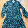 Green animal print maxi dress S/M Image 3