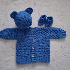 Handmade baby cardigan sets 0-3 months