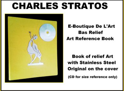 Charles Stratos E-Boutique De L'art Bas Relief Reference  Rare Yellow Art Book