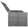 Quadruple Wheelie Bin Shed Anthracite 305x78x120 cm Poly Rattan Image 6