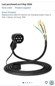 Type 2 EV Replacement Charging Cable