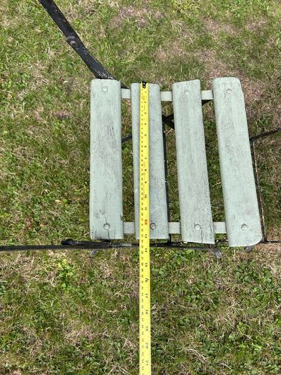 Pair of 1930s Vintage Green Folding Garden Chairs