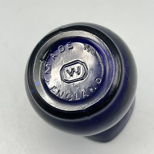 Antique Wood Bros Cobalt Blue Glass Eye Bath Wash Cup Made in England VGC