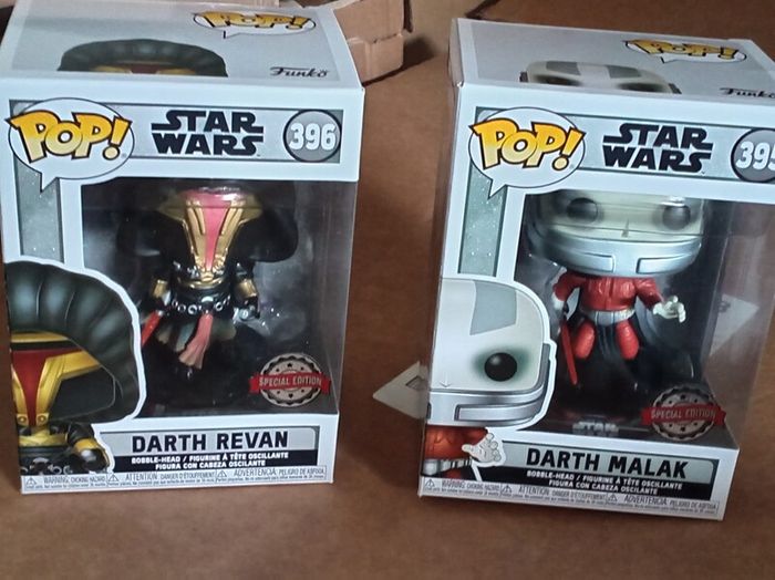 Darth Revan & Darth Malak Funko pops