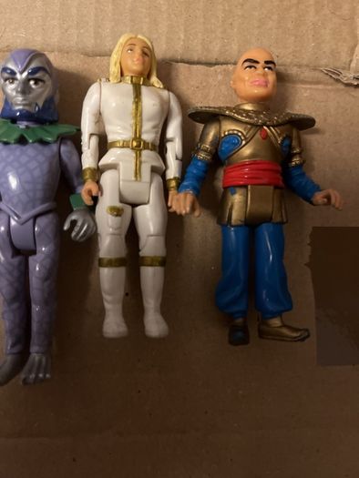 Vintage 1992 Matchbox Thunderbirds Brains, Lady Penelope, The Hood & Stingray Titan Figure Lot