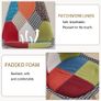 Set of 4 Patchwork Dining Chairs  Beech Wood Legs Image 5