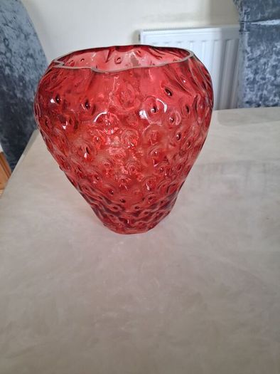Strawberry Shaped Glass Vase