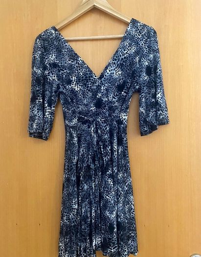 Black And Grey Leopard Skin Dress