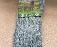 Machine washable wool socks Light Blue Size EU 37-41