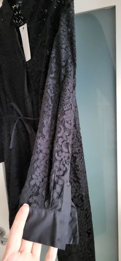 FRENCH CONNECTION black lace shirt dress Sz 8 UK - Bnwt Rrp 110