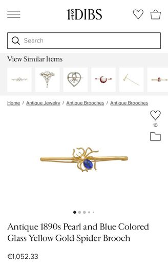 Gold Victorian Spider Brooch