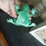 The Mystic Vision Frog Figurine Green White Resin Art Esoteric AllSeeing Eye Image 8