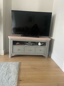 solid oak tv unit