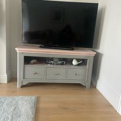solid oak tv unit